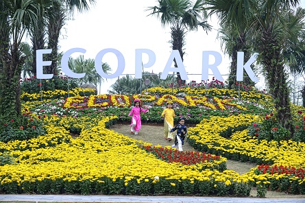 Lễ hội hoa xuân Ecopark 2017, con đường hoa xuân lớn nhất miền Bắc